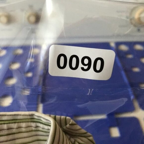 Express Design Studio Shirt Mens Medium Green Striped Modern Fit Stretch Preppy - Picture 13 of 13